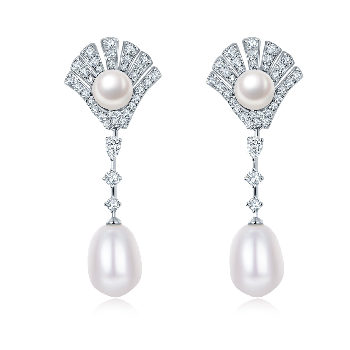 S925 Boucles d'oreilles en perles d'argent sterling