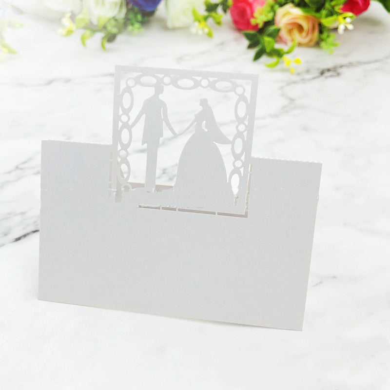 De style européen Siège de mariage tenant les mains Petite carte de table