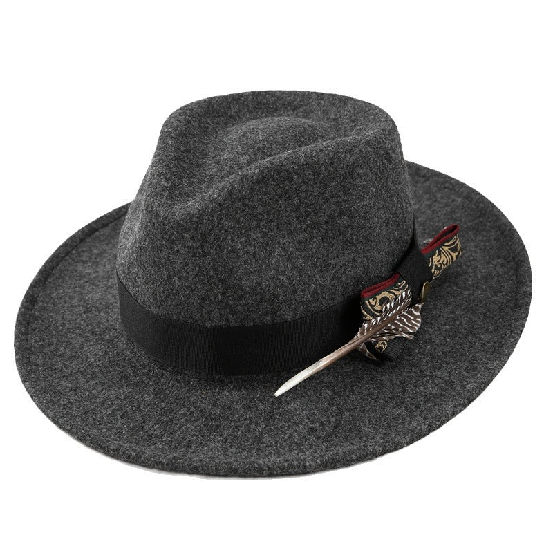 Chapeau élégant en laine pour hommes haut de gamme