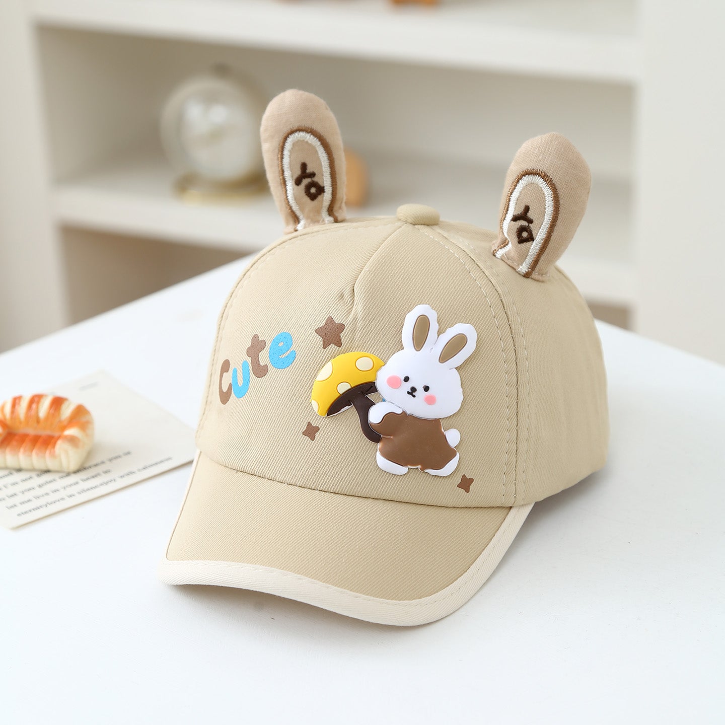 Chapeau pour enfants - Coréen Style Baby Trois dimensions Lapin Oreilles Cartoon Champignon Lapin B