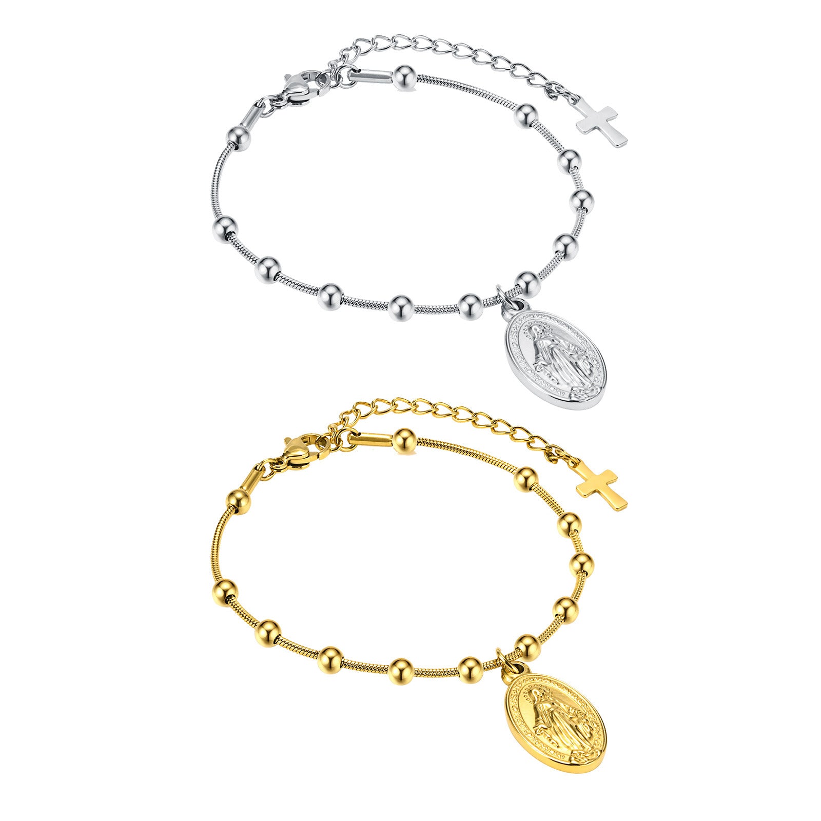 Bracelet en acier inoxydable ovale