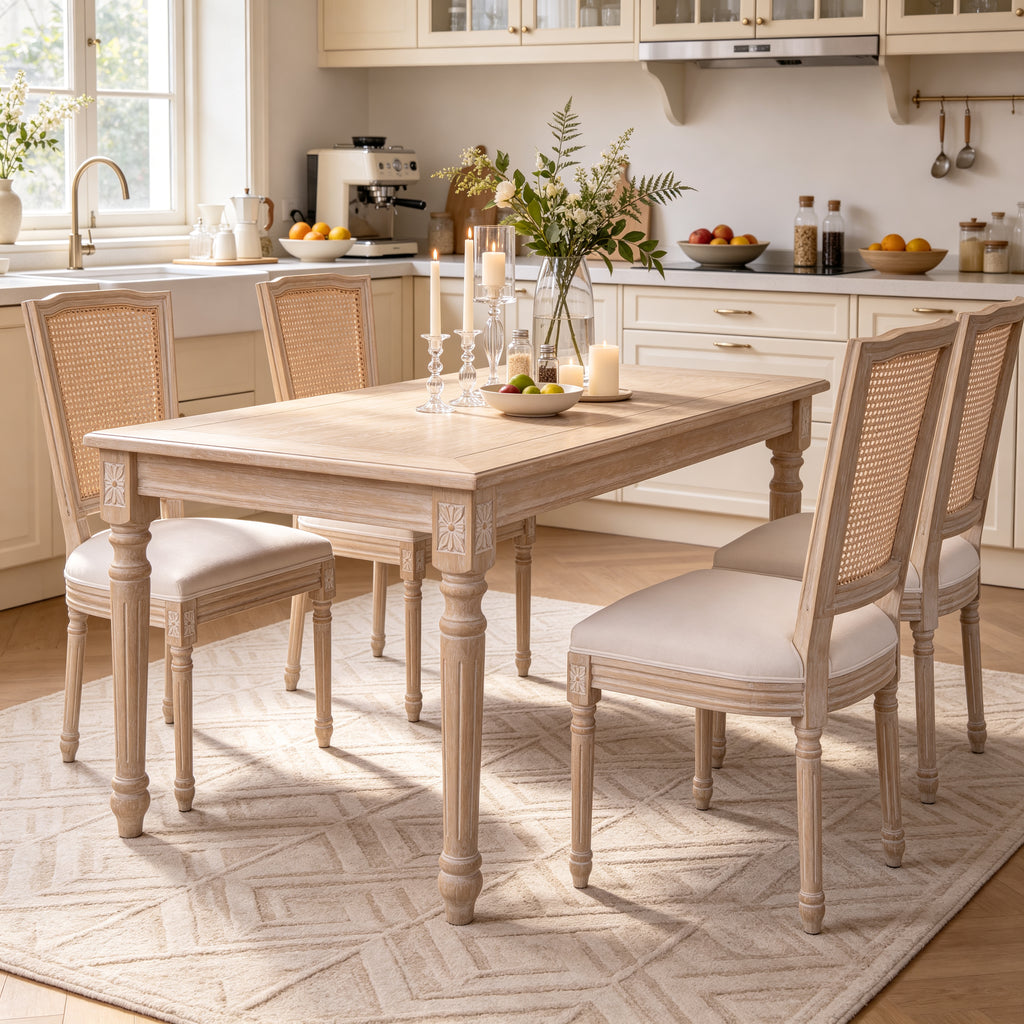 Chaises à manger à la campagne française Ensemble de 2