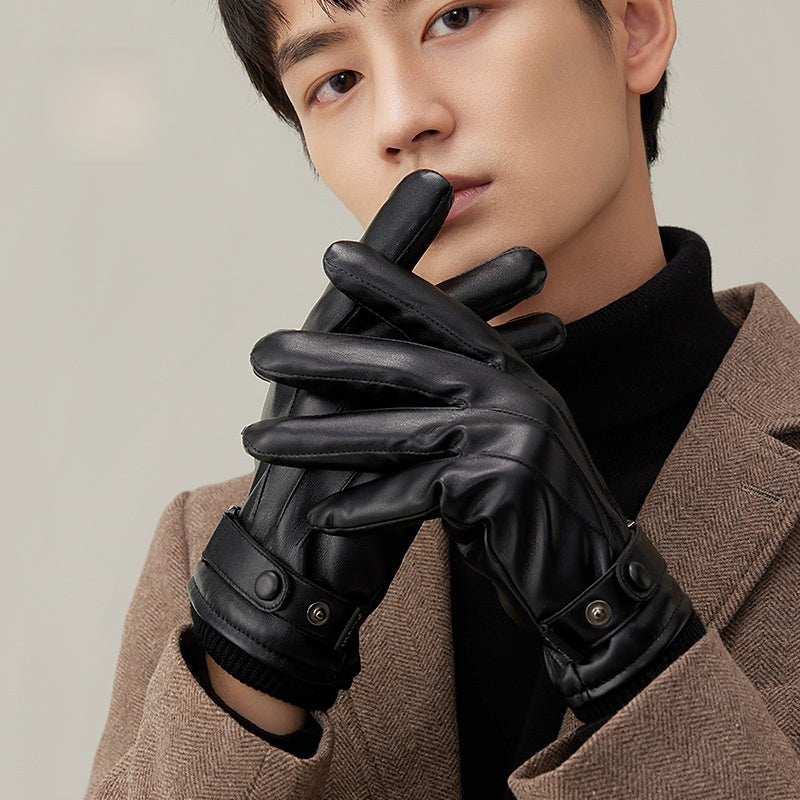 Hommes Fleece d'hiver à l'épreuve du vent Et des gants de vélo imperméables