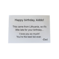 Carte cadeau en papier créatif