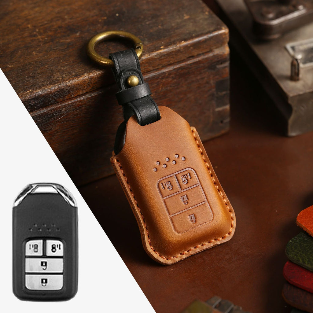 Coque de clé de voiture en cuir complet