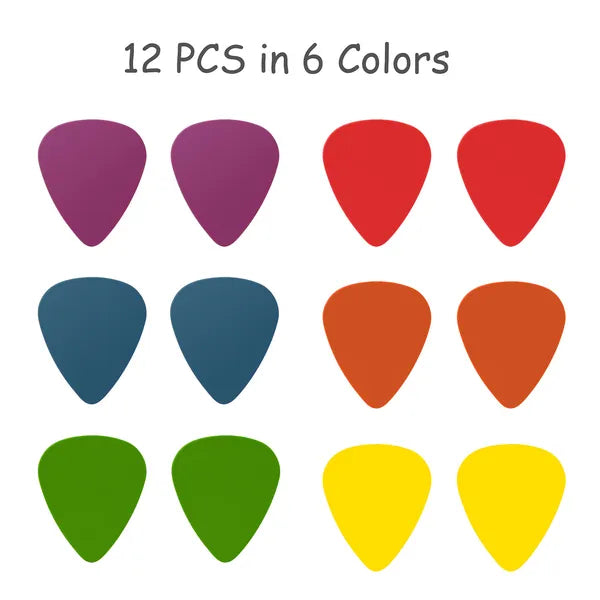 Plectrums électriques acoustiques standard Picks de guitare 12-Pack