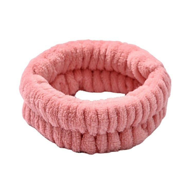 Bandeau de lavage du visage simple couleur solide