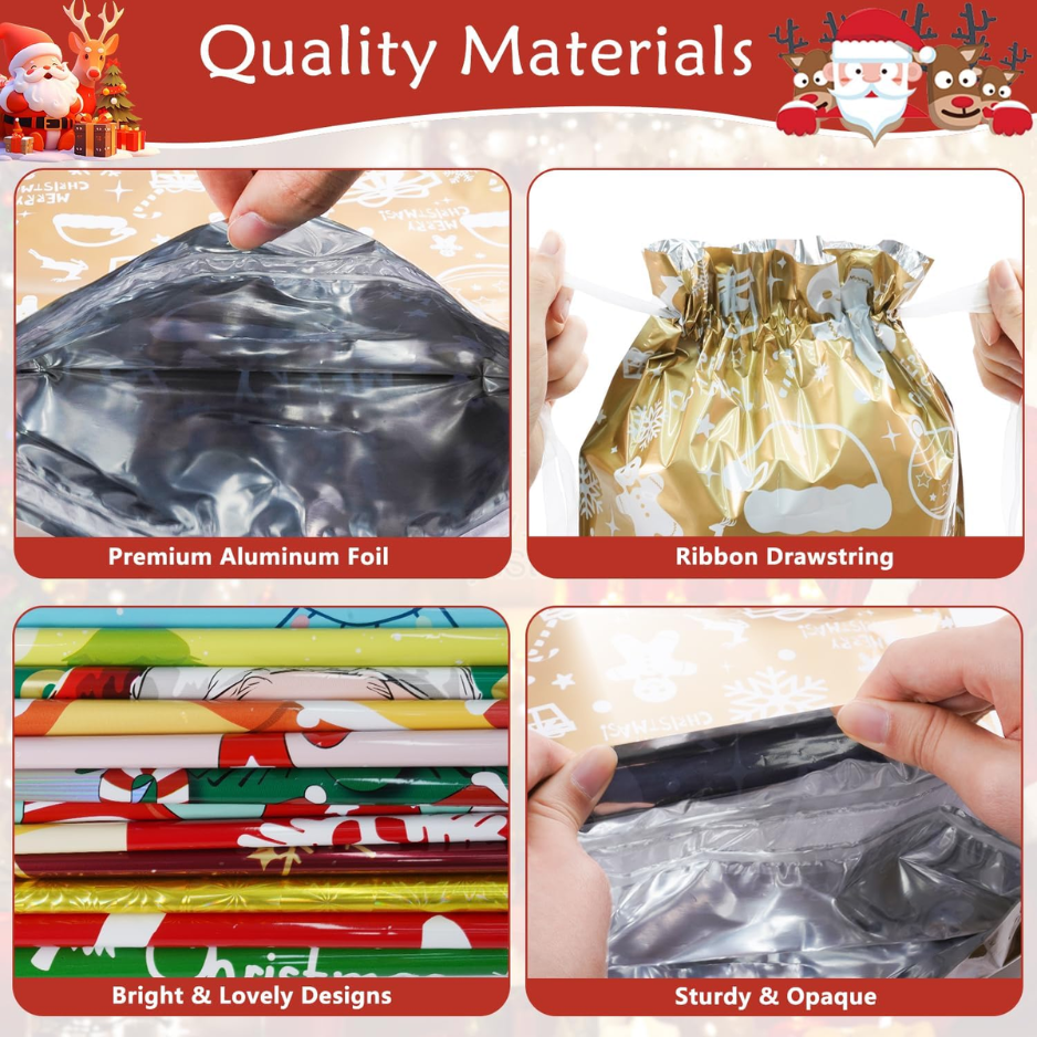 Ensemble de sacs cadeaux de Noël 34PCS