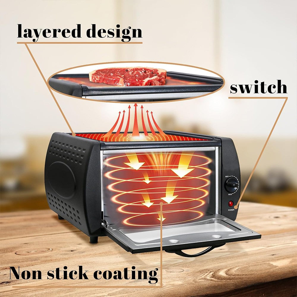 2100W Mini Four Chapati Roti Lahmacun Manakish Pizza Naan Bread Maker UK