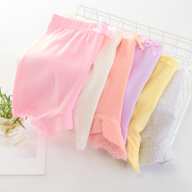 Pantalons de sécurité Summer Anti-exposition Moyens et grands Enfants Bébés Sous-vêtements pour filles