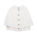 Femme Mode Versatile Cape-style Col rond Châle tricoté Veste courte