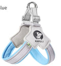 Breathable ceinture poitrine pour animaux de compagnie-M taille-bleu-double reflet soie-1 pièce
