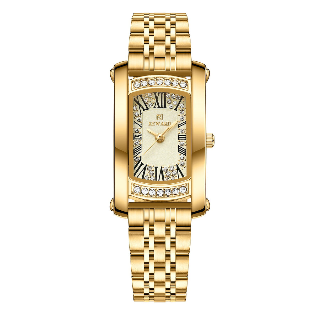 Fashion de luxe abordable Imperméable Femmes Square Quartz Wrist Watch