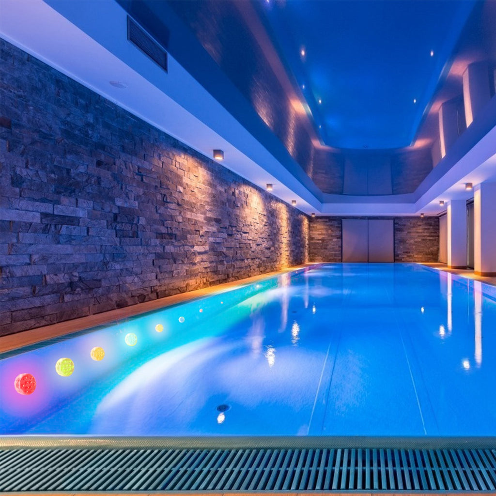 4Pcs RGB Lumières de piscine avec télécommande IP68 sous-marins étanches