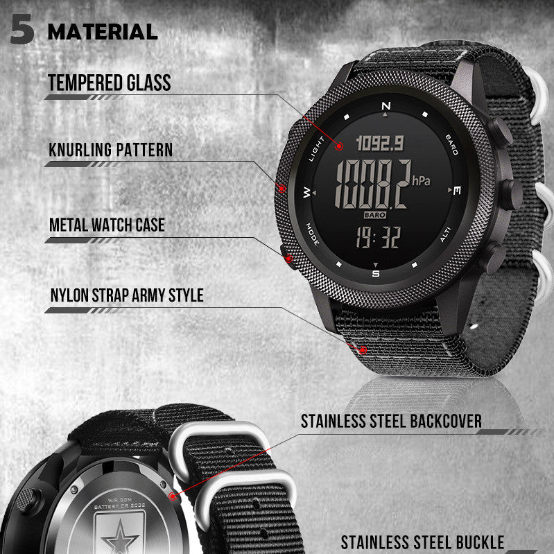 Digital Watch Sports Waterproof Altimter Baromètre Compass