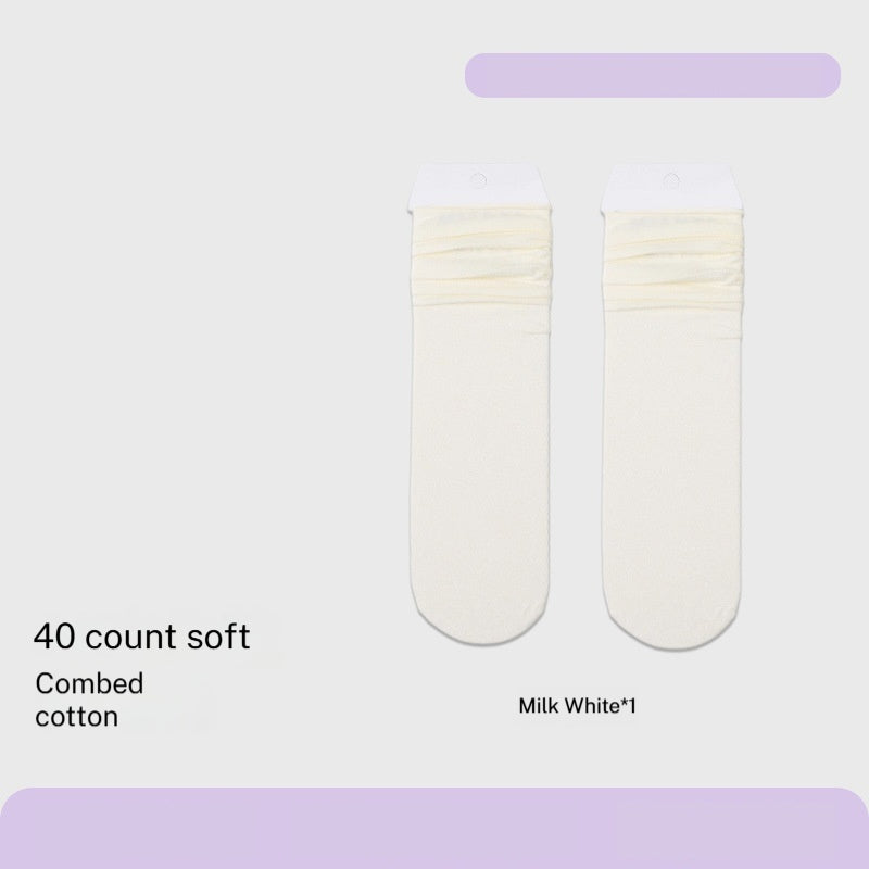 Coton peigné Sweat-absorbant Déodorant Chaussettes haute couleur du genou