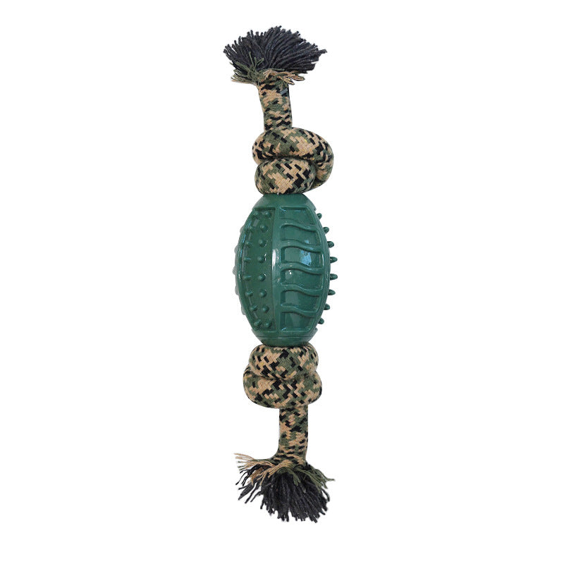 Jouet de chien Camouflage boule de corde de coton pour le nettoyage des dents durable