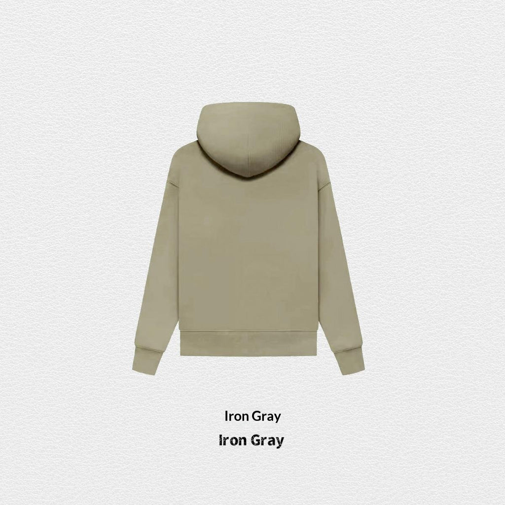 Hoodie d'automne de couleur solide doublée de polaire