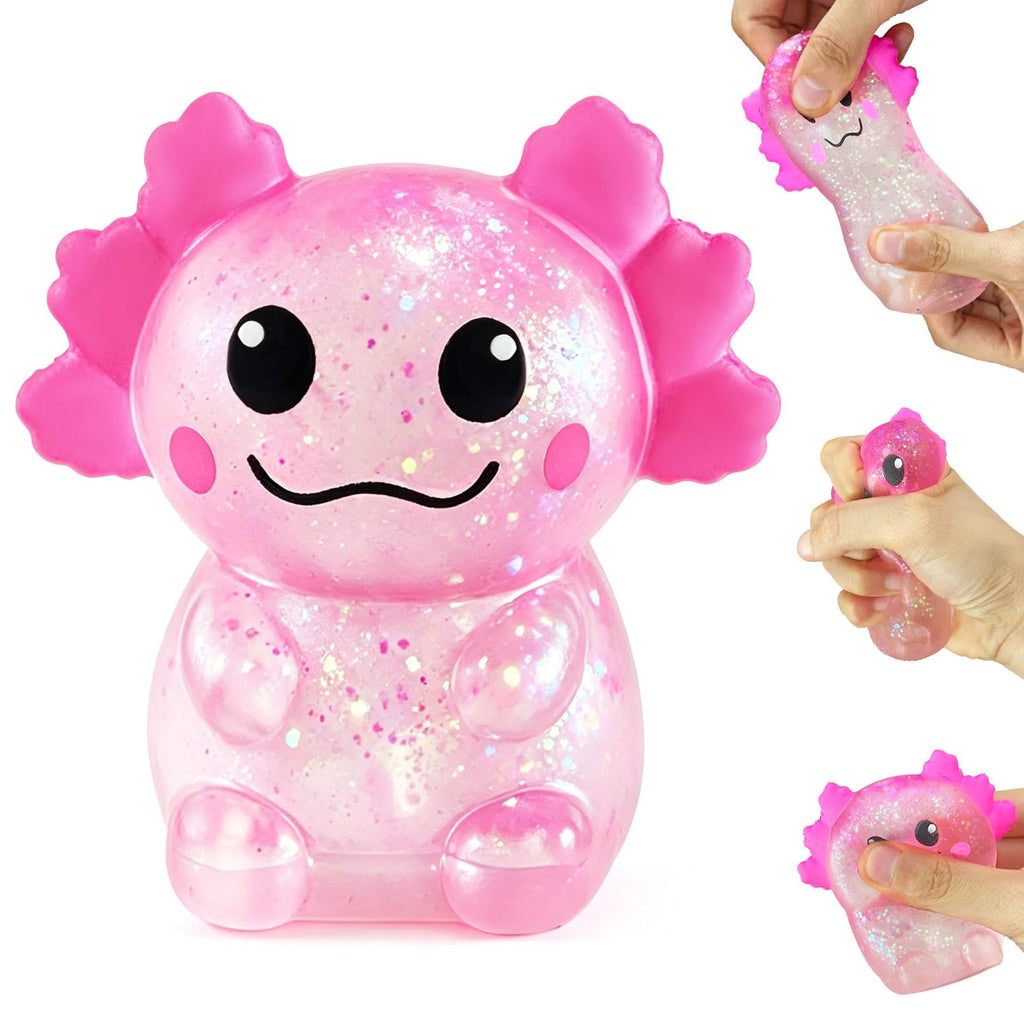 1PCS Glitter Axolotl Squishy
