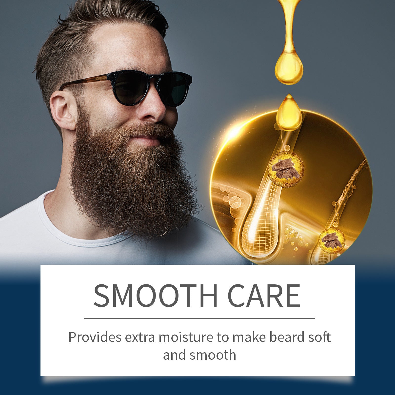 Ensemble de soins de la barbe en sandale pour hommes de la Lune Est