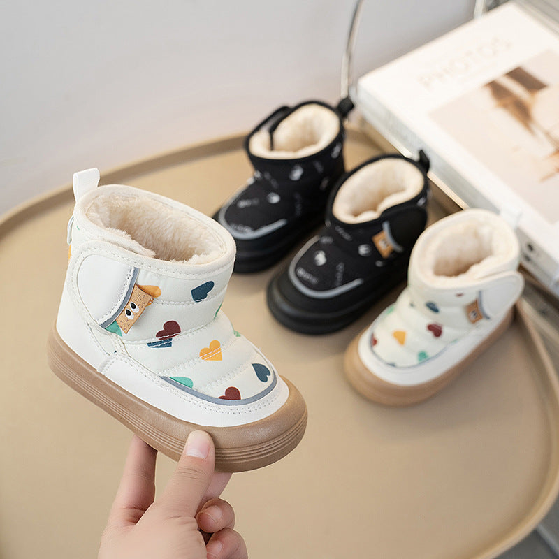 Bottes de coton chaudes antidérapantes imperméables pour enfants