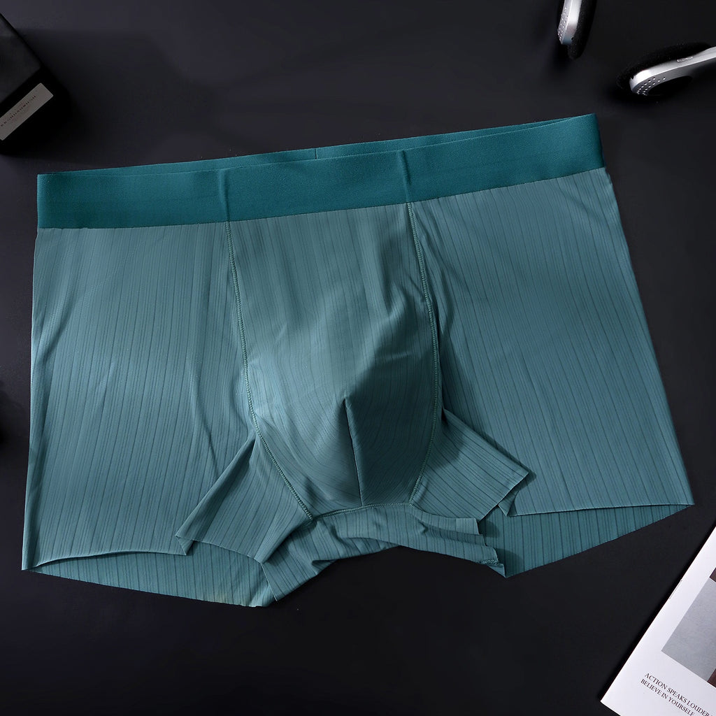 Hommes Summer Ice-silk Seamless Boxer Slips haute élasticité