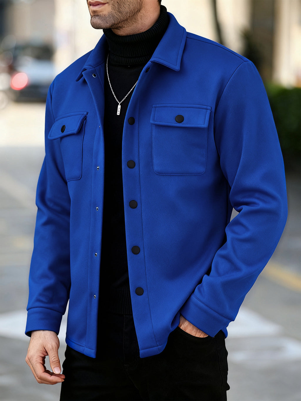 Veste casual homme élégant doublé de polaire Cardigan