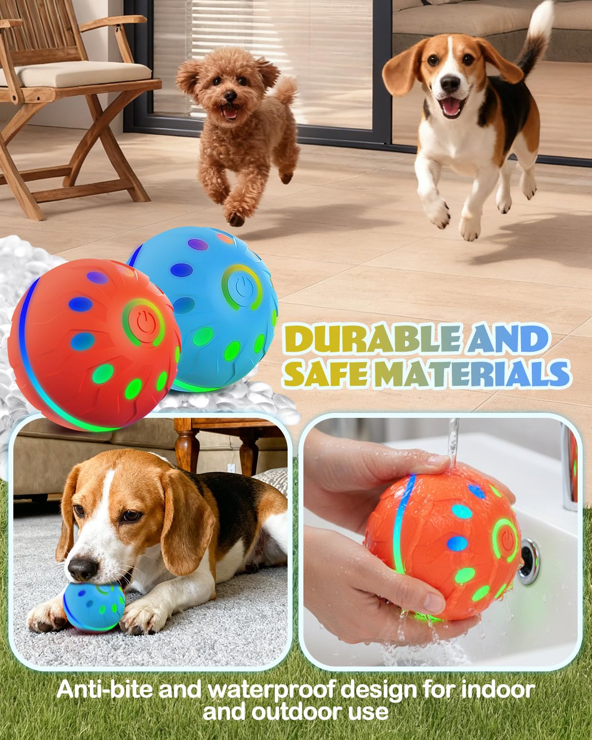 2 Pack Jouets interactifs pour chiens avec lumières