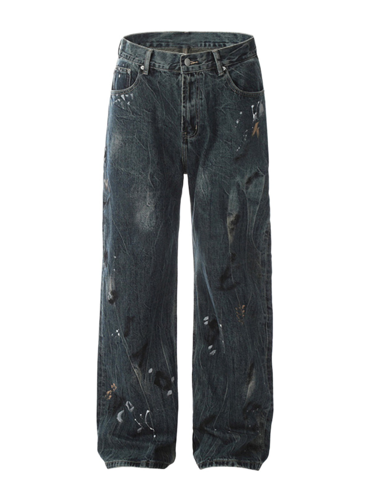 Jeans à jambes droites, style rétro masculin