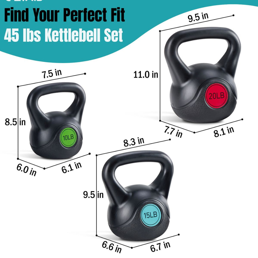 Ensemble de kettlebells durs