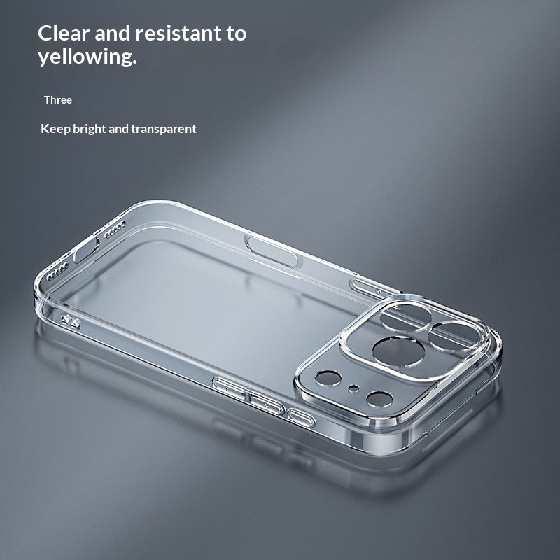 Clear phone case that resists yellowing for long-lasting protection