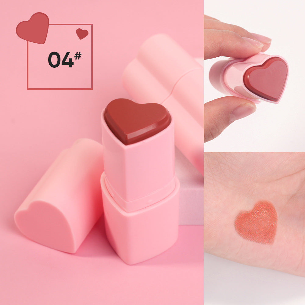 Heart-shaped matte lip crayon