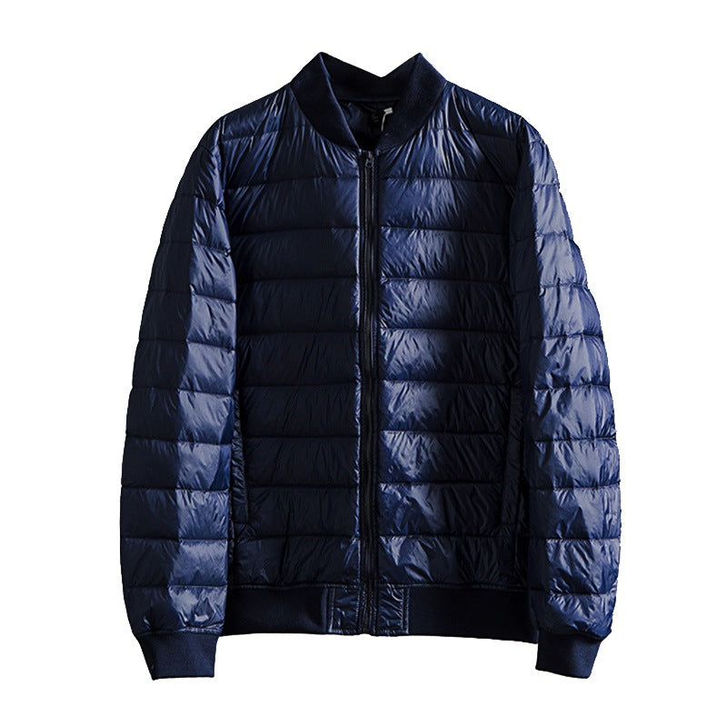 Veste Down légère avec un collier de baseball
