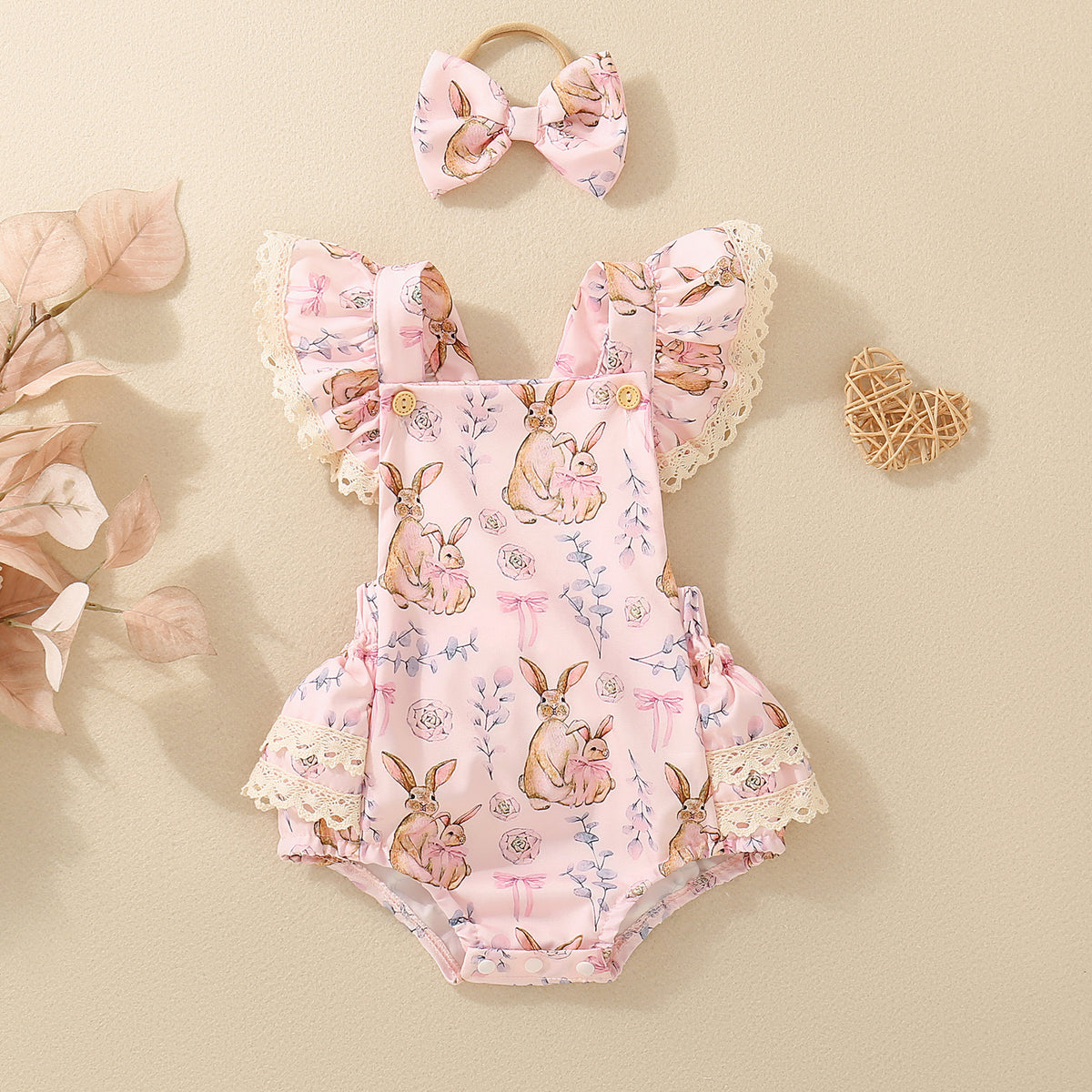 Robe Triangulaire Romper imprimé bébé et tout-petit Bandeau à deux pièces