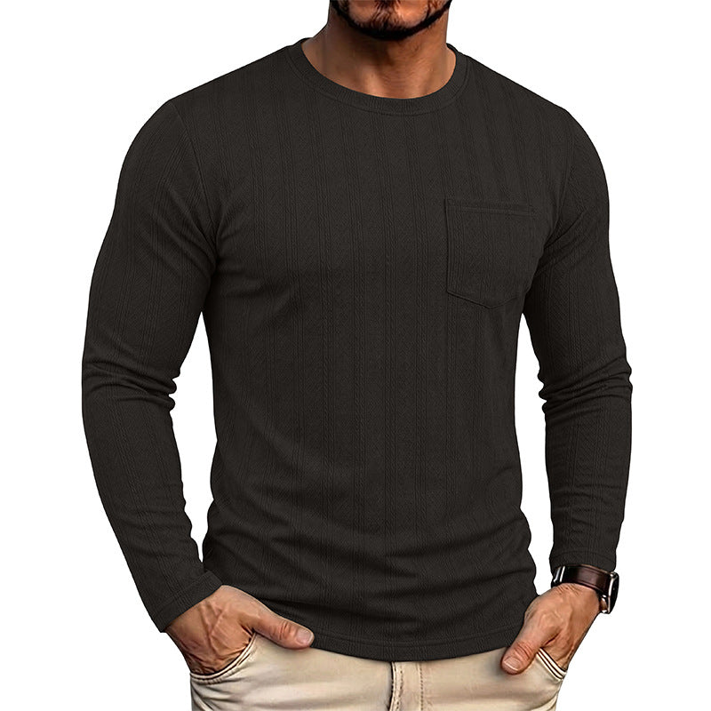 Manches longues Homme Col d'équipage Jacquard Pull à mailles