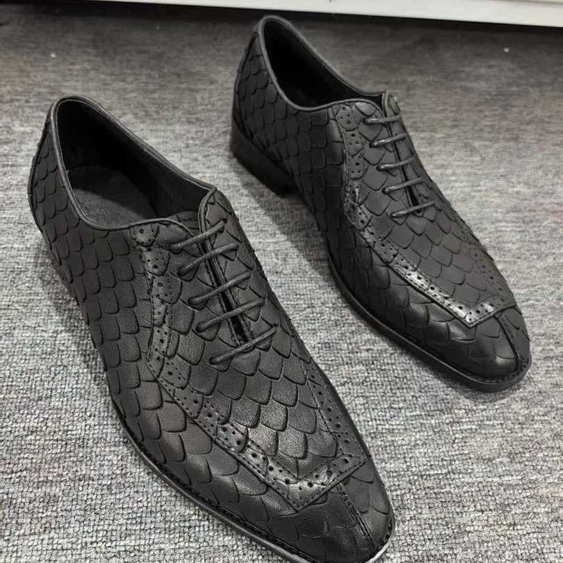 Chaussures d'affaires formelles en cuir modèle Dragon Homme style britannique