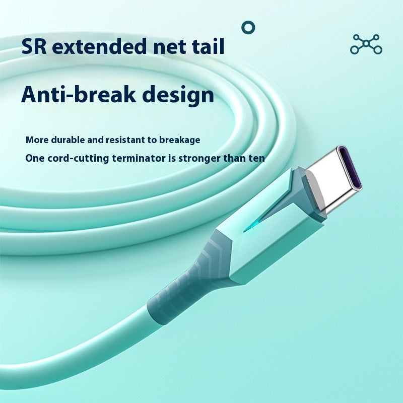 Colle flexible liquide avec câble de charge de données de téléphone mobile léger
