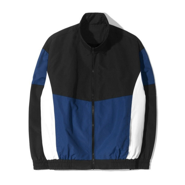 Veste anti-vent sport avec un collier stand-up pour hommes