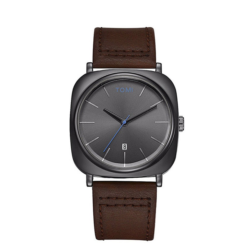 Calendrier carré Montre de mode pour hommes d'affaires