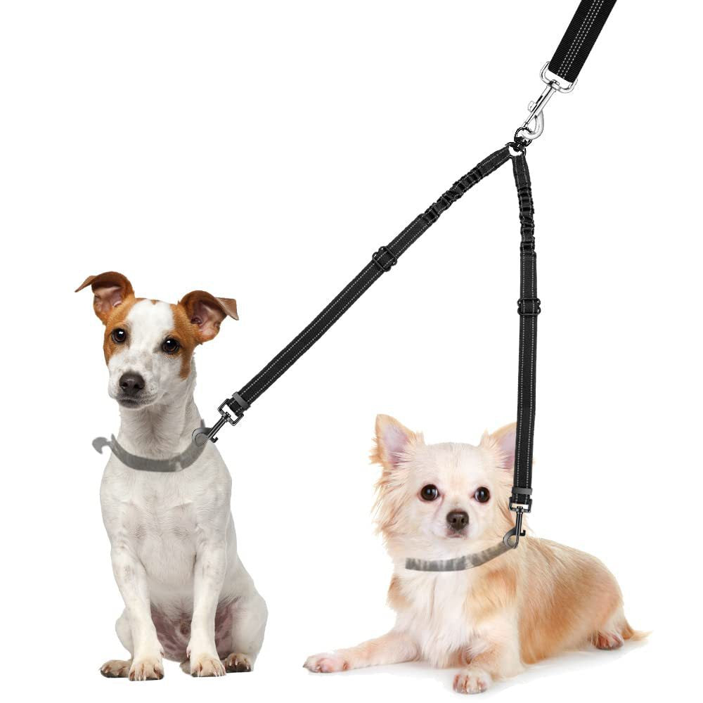 Produit Ceinture de traction réfléchissante tournante 360 pour chien double frontière Amazon