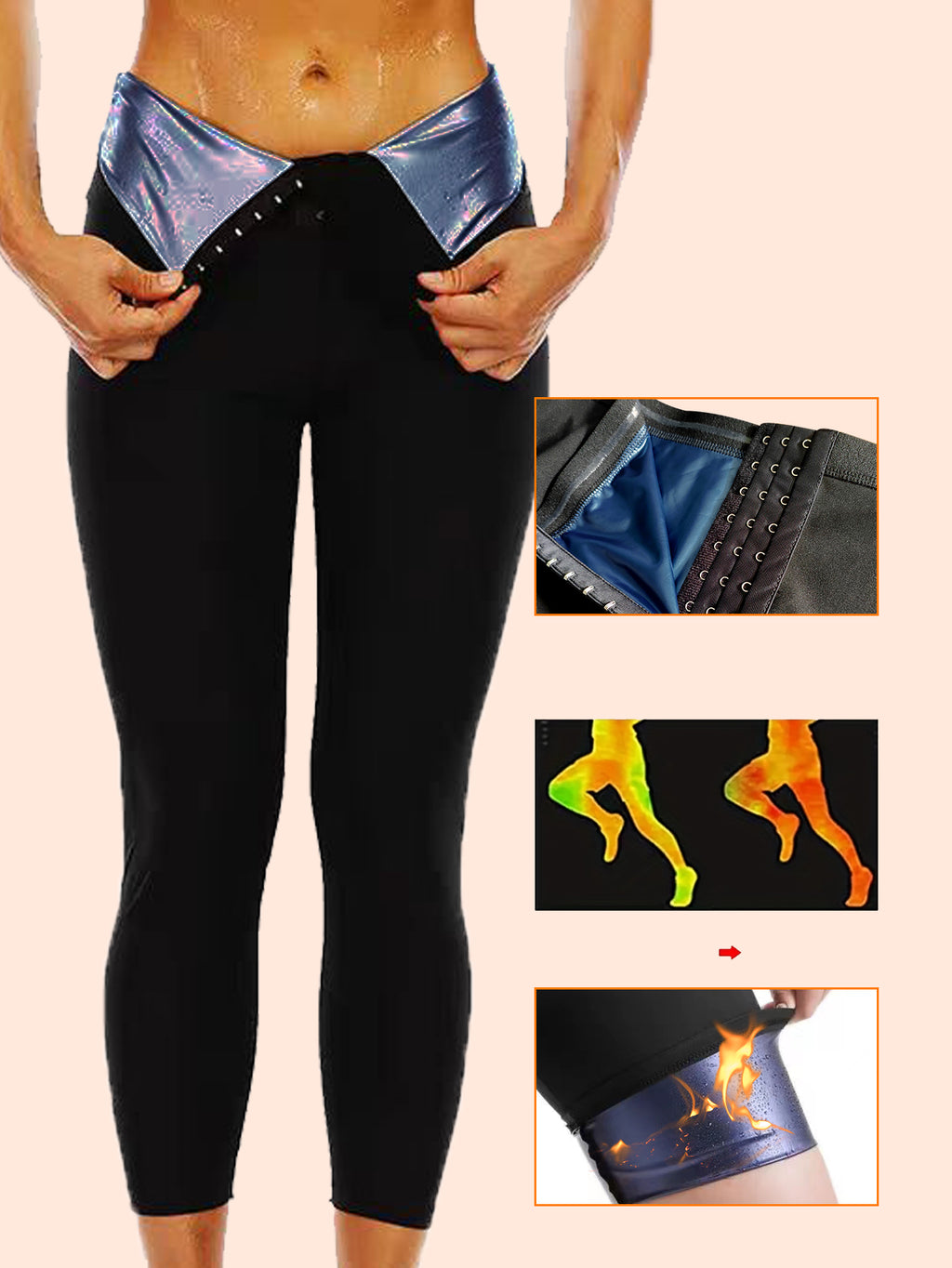 Leggings de sueur Sauna taille plus pour les femmes