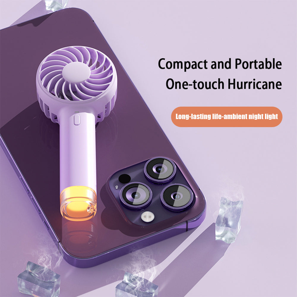 Petit Bee Portable couleur de charge mignon porter petite lampe à main ventilateur électrique ronde Han