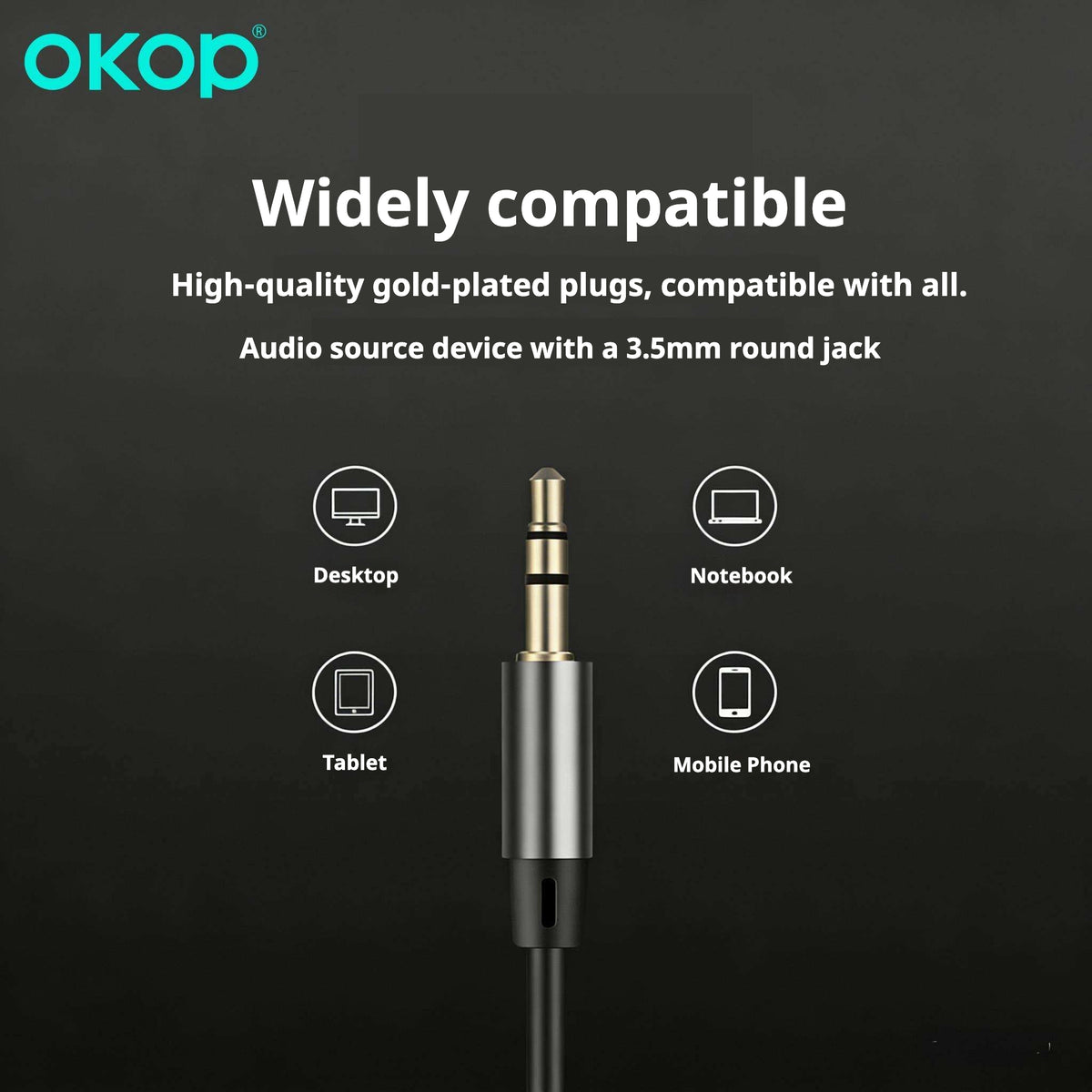 KP-234 Casques filaires internes 3,5mm avec commandes en ligne Audio Zero Latency