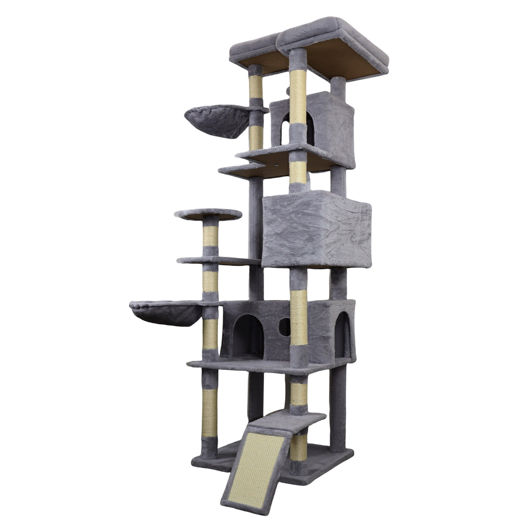 84.6 dans la tour des arbres de chat gris foncé avec large base