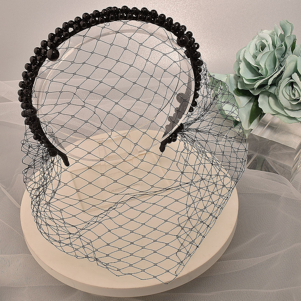 Tête de bande de cheveux Veil Pearl