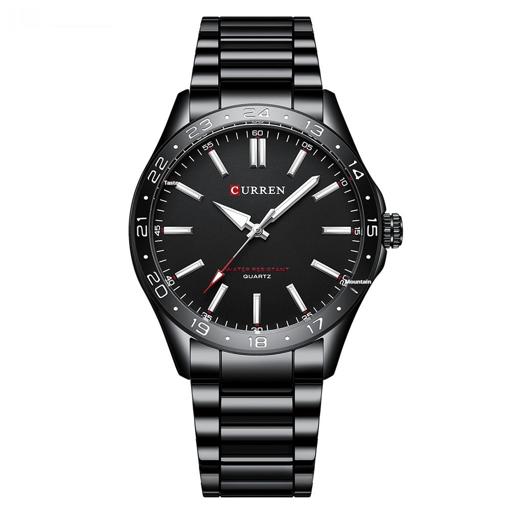Men's Stainless Steel Quartz Belt Watch
