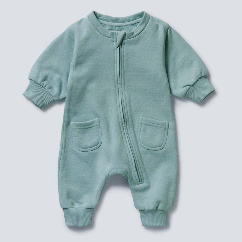 Printemps Automne Solide couleur manches longues Baby Onesie