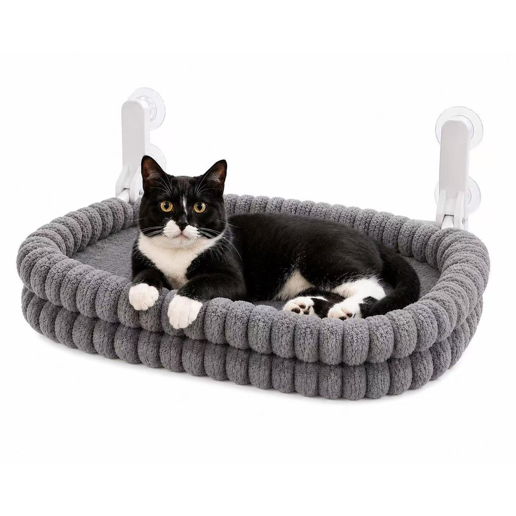 Lit en laine de hamac de chat en maille doublée de fenêtre Suspendu de chat