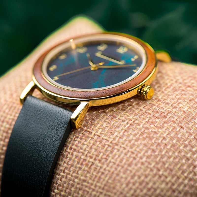Hommes et femmes Minimalist Montres en bois