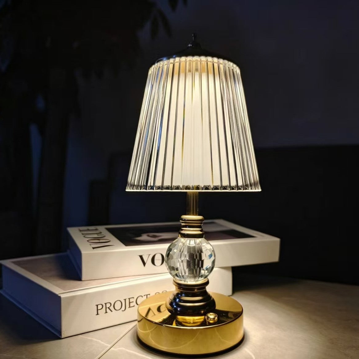Lampe de table décorative en cristal Petite lumière de nuit